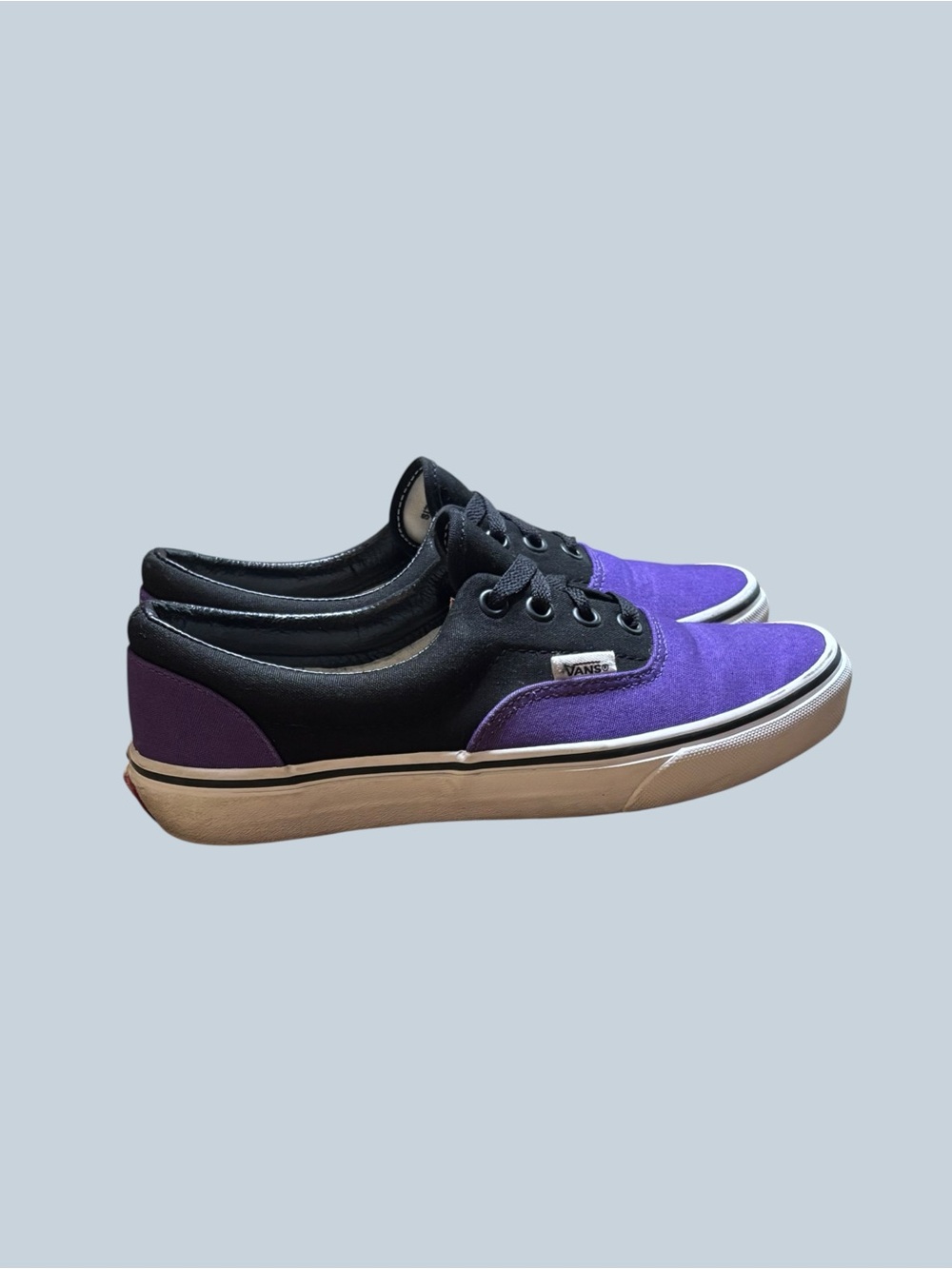 Custom Vans Woman's Purple & Black Authentic Low Top Sneakers